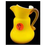 KANAWHA CASED GLASS CADMIUM GLOW PITCHER