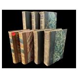 5 VOLUMES OF PLUTARCHS LIVES LEATHER BOUND BOOKS