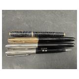 LOT OF 4 PARKER INK PENS/PENCILS
