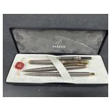 LOT OF 3 PARKER STERLING SILVER PEN & PENCIL SET