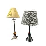 2 PC LOT DECORATIVE TABLE LAMPS