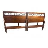 2 MAHOGANY TWINS BEDS