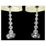 PR OF MODERN DESIGN LUCITE TABLE LAMPS