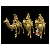 3 PC LOT GOLD DECORATED 3 WISEMEN