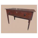 19TH CENT. PINE CONSOLE DROP LEAF TABLE
