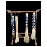 ANTIQUE CHINESE BONE CARVED CALLIGRAPHY BRUSHES