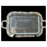 LARGE ORNATE SILVERPLATE SERVING TRAY
