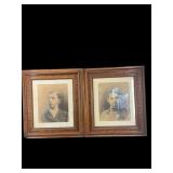 2 MATCHING OAK CARVED LARGE FRAMES
