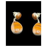 DESIGNER JAY KING STERLING TIGER EYE DANGLE