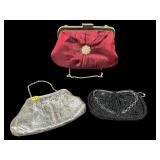 3 PC LOT SMALL WOMENS CLUTCH BAGS