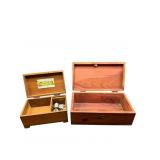 2 PC LOT LANE FURNITURE BOX AND GERMAN MUSIC BOX