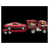 ERTL STEEL FORCE CAR HAULER WITH CAR