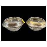 PR OF HANK M. WHITING STERLING RIM CRYSTAL SALT