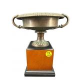 GREAT CITY TRADERS METAL URN ON STAND