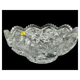 ANTIQUE ABP FOOTED CUT CRYSTAL BOWL