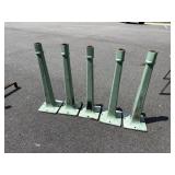 5 MINT GREEN IRON DRUG STORE SEAT STANDS