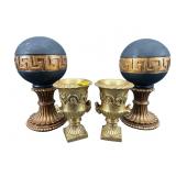 4 PC LOT FINIALS AND MINIATURE URNS