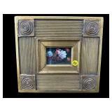 FRAMED FLORAL OIL ON BOARD