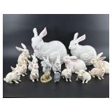 LARGE LOT OF CERAMIC RABBITS