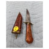 WOOD AND BRASS KNIFE