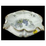 SILESIA GRAPE AND LEAF PORCELAIN RUFFLE BOWL