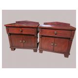 2 CHERRY FINISH MODERN DESIGN OVERSIZED