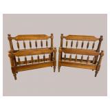 2 SOLID CHERRY SINGLE BEDS