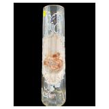TALL VICTORIAN HAND PAINTED CHERUB ANGELS GLASS
