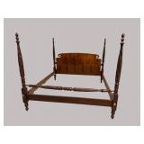 BAKER FLAMED MAHOGANY KING SIZE BED
