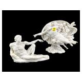 LOT OF 2 VERONESE DESIGN FIGURAL CARVED SCULPTURES
