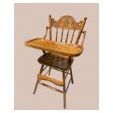 OAK PRESS BACK HIGHCHAIR