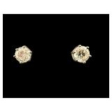 PR OF 14K 1.97 CT. DIAMOND STUD EARRINGS
