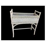 WICKER RECTANGULAR PLANTER WITH INSERT