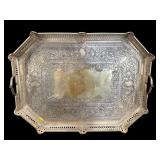 EXTRA LARGE RETICULATED FOOTED SILVERPLATE