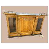 OAK MARBLE TOP BAR