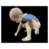B & G SITTING BOY PORCELAIN FIGURINE