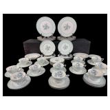 57 PCS ROYAL TETTAU GERMANY BLUE FLORAL CHINA