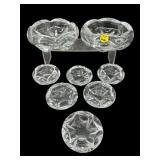 8 PC SET OF ORREFORS CRYSTAL BOWLS