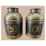 PR OF VAGABOND GOLD AND BLACK ORNATE LIDDED