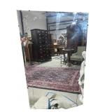 LARGE BEVELED FLOWER WALL MIRROR