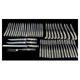 LARGE LOT OF SILVER OVERLAY KNIVES