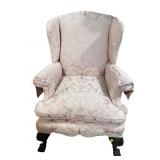 ANTIQUE CHIPPENDALE WINGBACK CHAIR