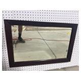 SQUARE MAHOGANY MIRROR
