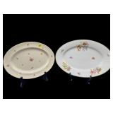 2 PC LOT PORCELAIN PLATTERS
