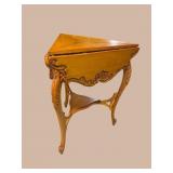 HEAVY CARVED FRENCH STYLE NAPKIN TABLE