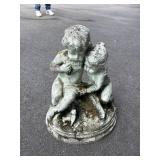 FIBERGLASS 2 CHERUBS FIGURE