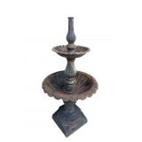 CAST IRON 2 TIER ORNATE FOUNTAIN