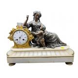 19TH CENT. LOUIS HOTTOT FRENCH BRONZE & MARBLE