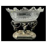 ANTIQUE SILVERPLATE FIGURAL CHERUB COMPOTE