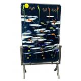 FUSED ART GLASS MURANO STYLE SEA LIFE PANEL ON